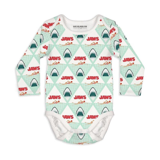 Long Sleeve Baby Bodysuit JAWS 01-baby romper-sleep-no-more