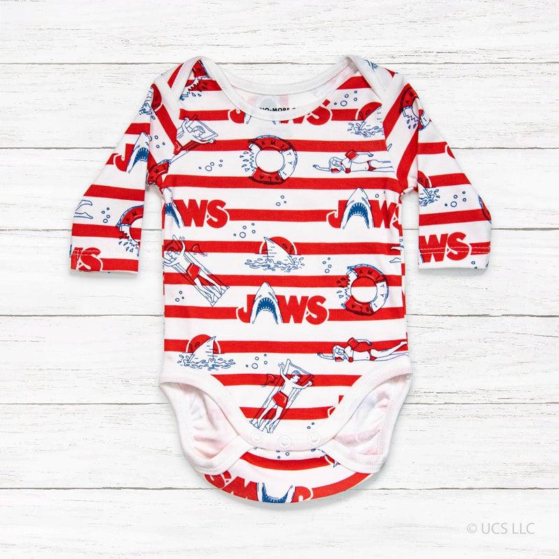 Long Sleeve Baby Bodysuit JAWS 04-baby romper-sleep-no-more