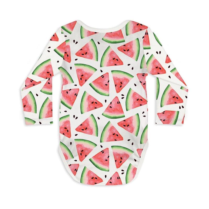 Long Sleeve Baby Bodysuit ONE IN A MELON-baby romper-sleep-no-more