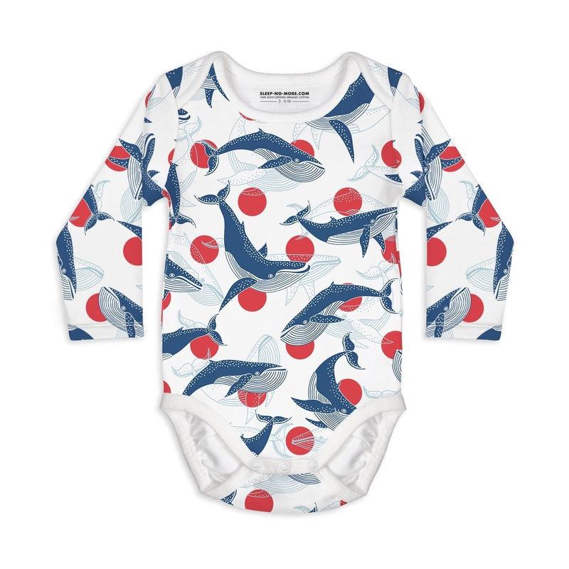 Long Sleeve Baby Bodysuit WHALE, THIS IS AWKWARD-Baby Bodysuits-sleep-no-more