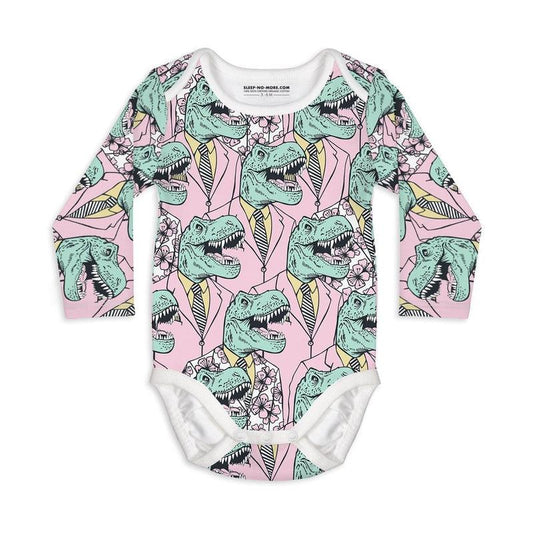 Long Sleeve Baby Bodysuit WHAT HAPPENS IN VEGAS-Baby Bodysuits-sleep-no-more