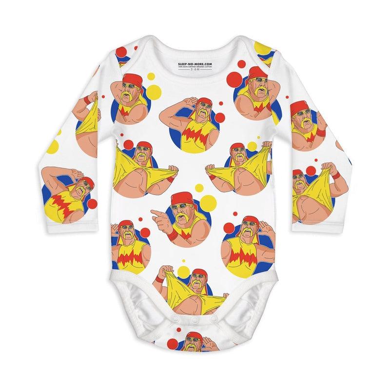Long Sleeve Baby Bodysuit WHATCHA GONNA DO-Baby Bodysuits-sleep-no-more