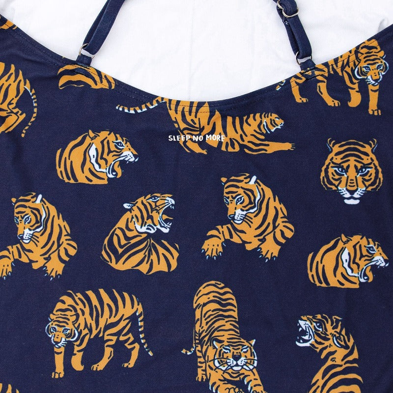 Adult Swimwear ▪︎ One Piece ▪︎ OLD SCHOOL TIGER ▪︎ BLUE