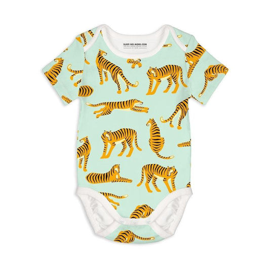 Short Sleeve Baby Bodysuit DON'T CHANGE YOUR STRIPES-Baby Romper-sleep-no-more