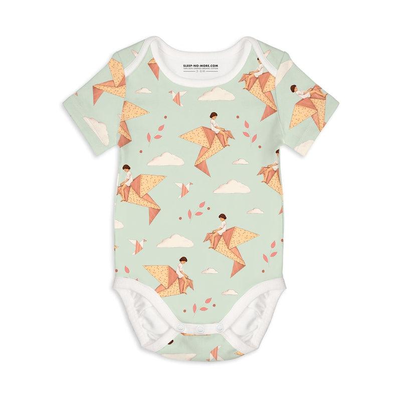 Short Sleeve Baby Bodysuit DREAMS DO COME TRUE IF ONLY WE WISHED HARD ENOUGH-Baby Romper-sleep-no-more
