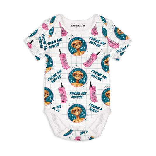 Short Sleeve Baby Bodysuit E.T. THE EXTRA TERRESTRIAL 01-Baby Romper-sleep-no-more