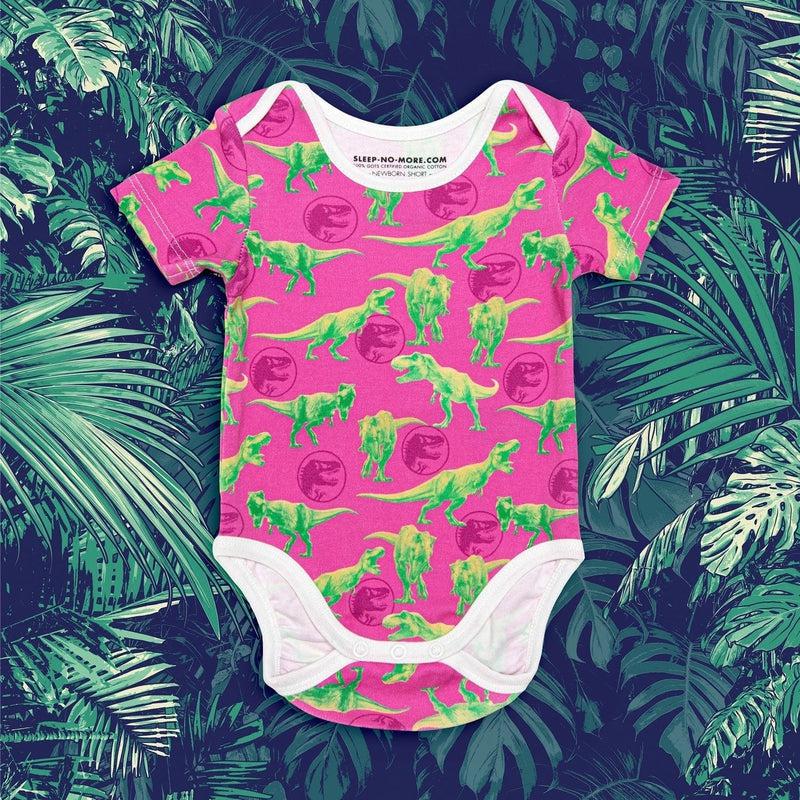 Short Sleeve Baby Bodysuit FASTER THAN A T.REX-Baby Romper-sleep-no-more