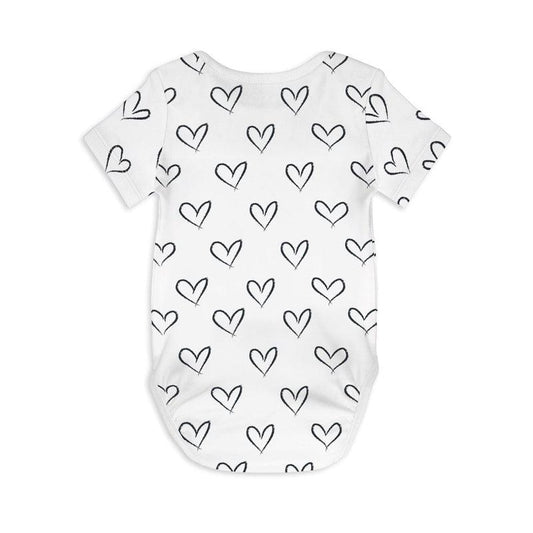 Short Sleeve Baby Bodysuit FOLLOW YOUR HEART-Baby Romper-sleep-no-more