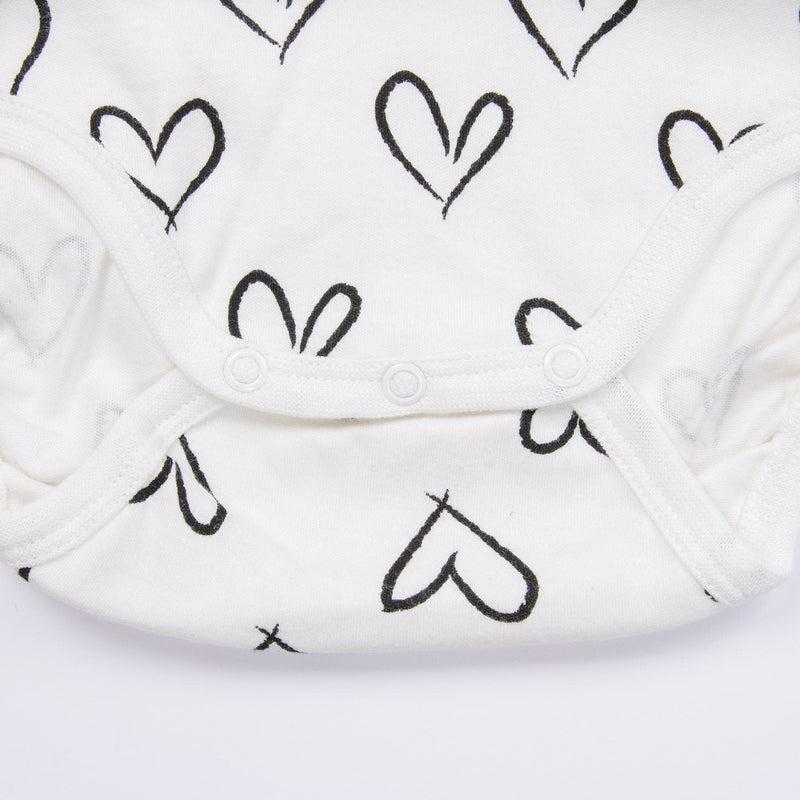 Short Sleeve Baby Bodysuit FOLLOW YOUR HEART-Baby Romper-sleep-no-more