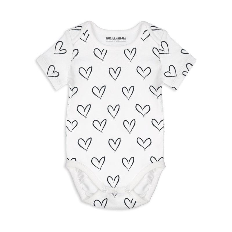 Short Sleeve Baby Bodysuit FOLLOW YOUR HEART-Baby Romper-sleep-no-more