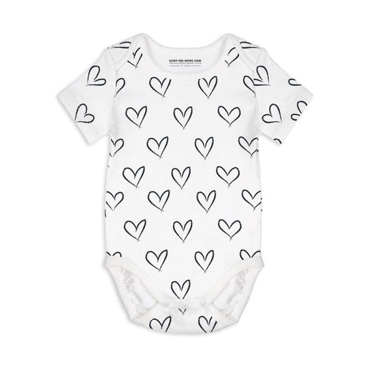 Short Sleeve Baby Bodysuit FOLLOW YOUR HEART-Baby Romper-sleep-no-more