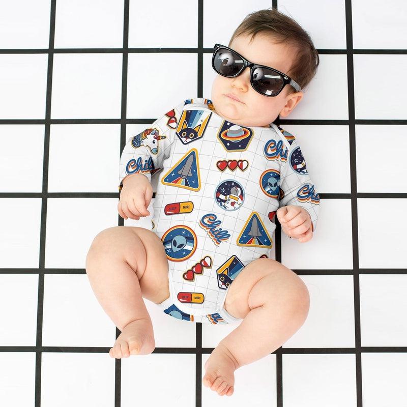 Short Sleeve Baby Bodysuit I NEED SPACE-Baby Romper-sleep-no-more