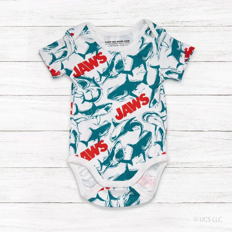 Short Sleeve Baby Bodysuit JAWS 02-Baby Romper-sleep-no-more