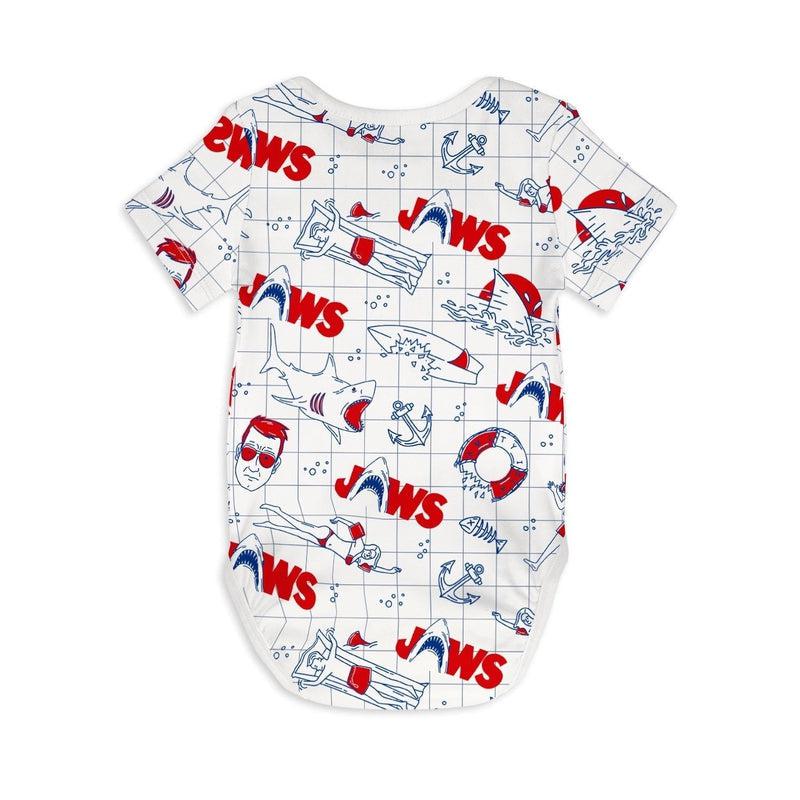 Short Sleeve Baby Bodysuit JAWS 03-bodysuits-sleep-no-more