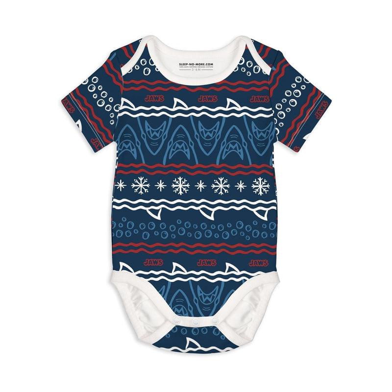 Short Sleeve Baby Bodysuit JAWS 05-bodysuits-sleep-no-more