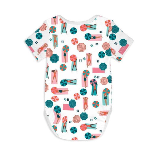 Short Sleeve Baby Bodysuit LIFE IS A BEACH-Baby Bodysuits-sleep-no-more