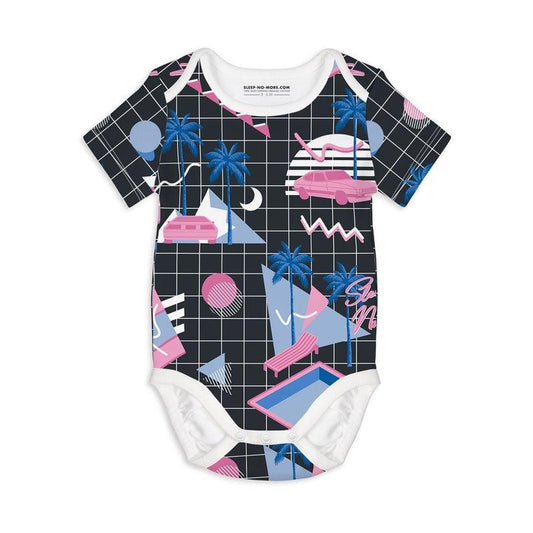 Short Sleeve Baby Bodysuit MIAMI VICE-bodysuits-sleep-no-more