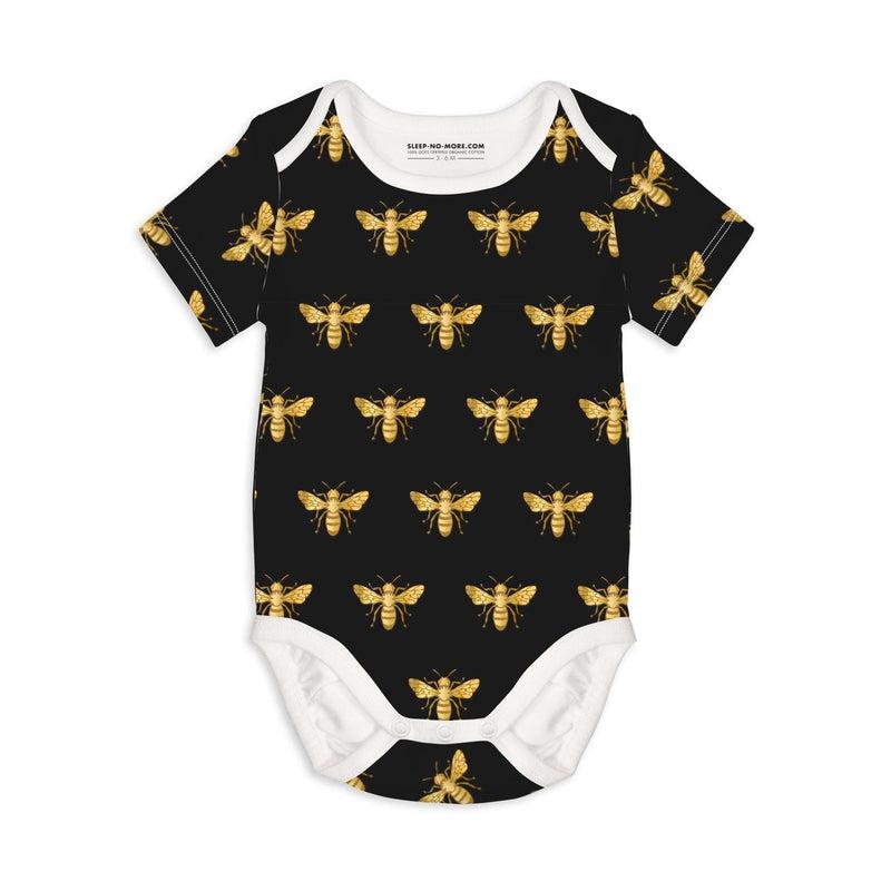 Short Sleeve Baby Bodysuit OH BEEHAVE!-bodysuits-sleep-no-more
