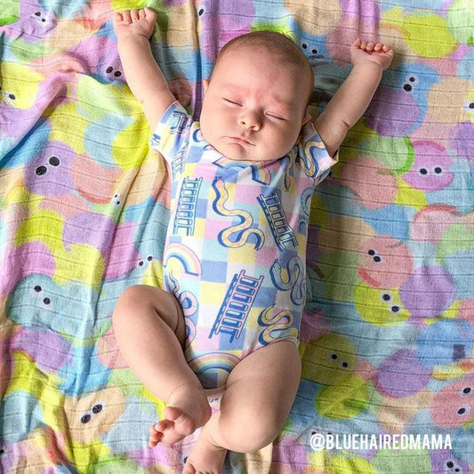 Short Sleeve Baby Bodysuit SNAKE IT TILL YOU MAKE IT-Baby Bodysuits-sleep-no-more