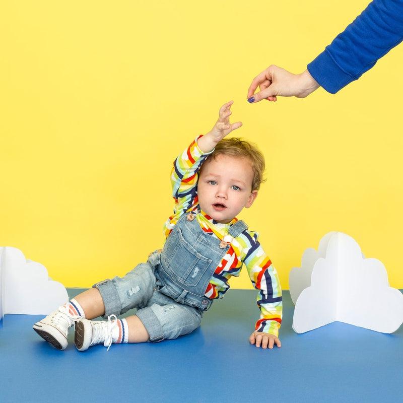 Short Sleeve Baby Bodysuit SOMEWHERE OVER THE RAINBOW-bodysuits-sleep-no-more