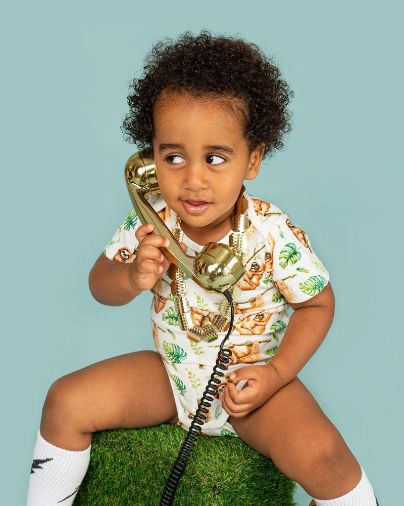 Short Sleeve Baby Bodysuit THE BAGS UNDER MY EYES-bodysuits-sleep-no-more