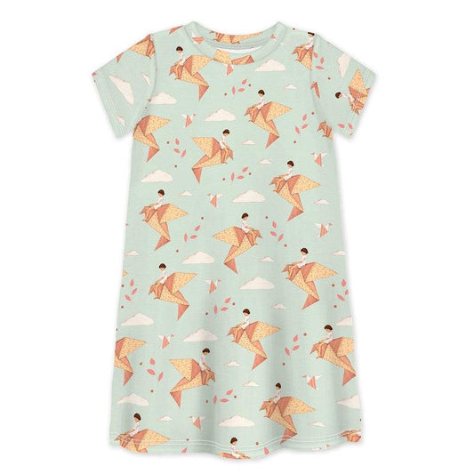 Short Sleeve Dress DREAMS DO COME TRUE IF ONLY WE WISHED HARD ENOUGH-kids dresses-sleep-no-more