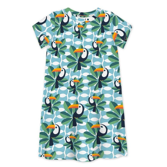 Short Sleeve Dress IF YOU CAN, TOUCAN TOO-kids dresses-sleep-no-more