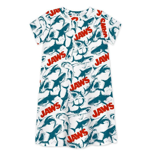 Short Sleeve Dress JAWS 02-kids dresses-sleep-no-more
