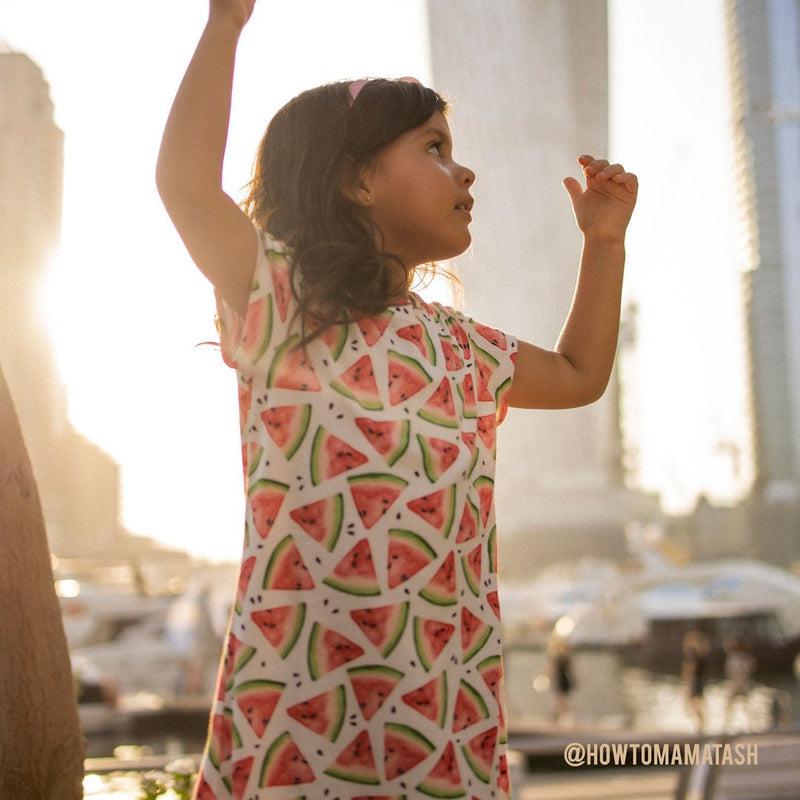 Short Sleeve Dress ONE IN A MELON-kids dresses-sleep-no-more
