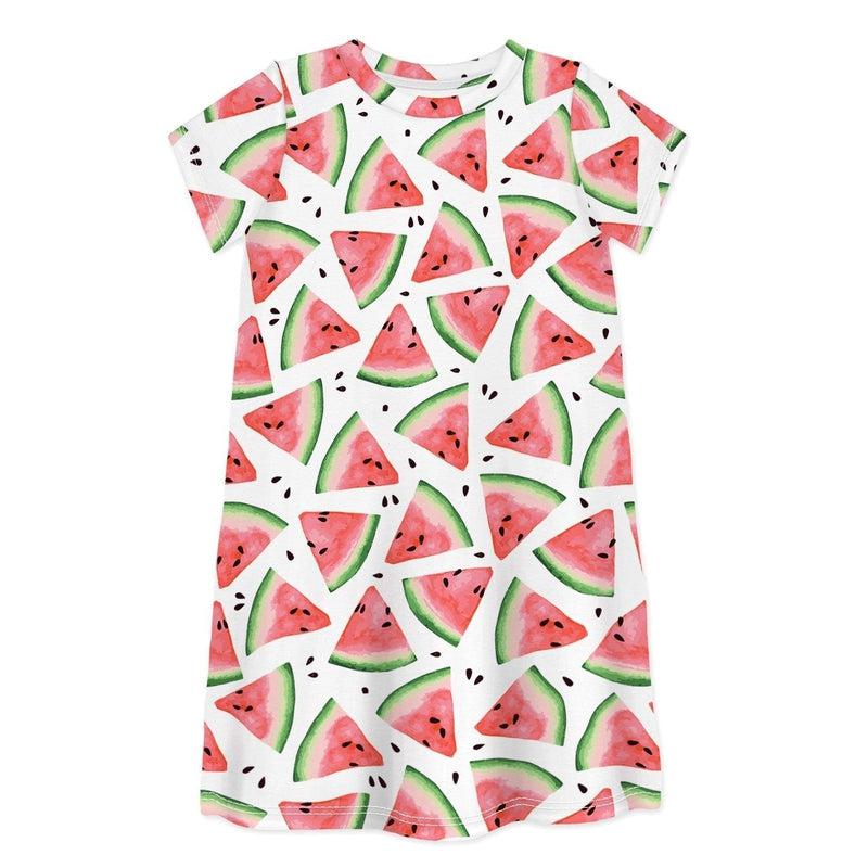 Short Sleeve Dress ONE IN A MELON-kids dresses-sleep-no-more