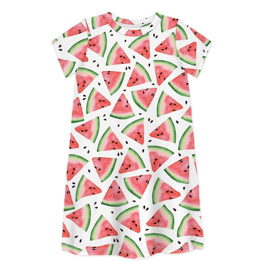 Short Sleeve Dress ONE IN A MELON-kids dresses-sleep-no-more