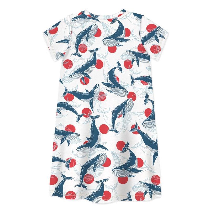 Short Sleeve Dress WHALE, THIS IS AWKWARD-kids dresses-sleep-no-more