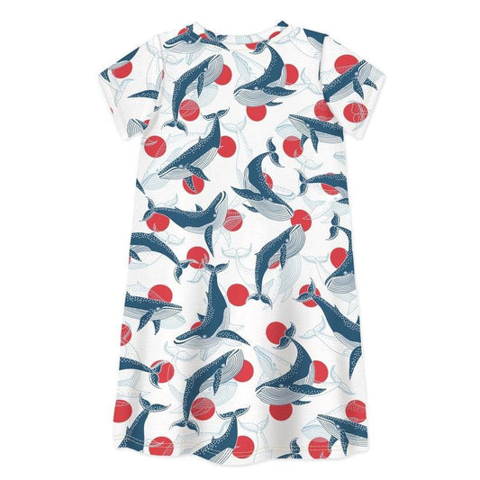 Short Sleeve Dress WHALE, THIS IS AWKWARD-kids dresses-sleep-no-more