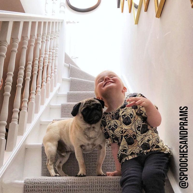 Pug shirts for kids sale