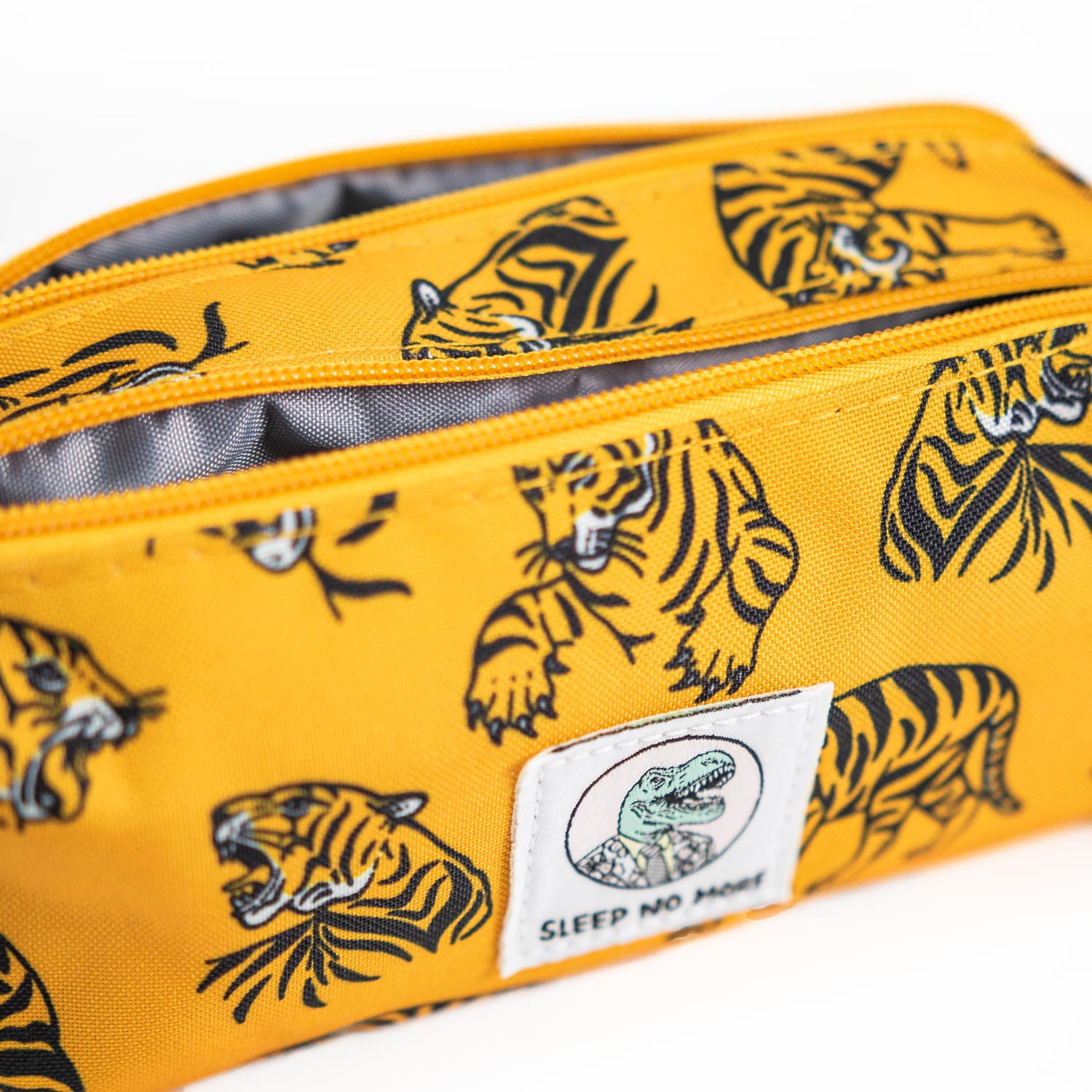 Pencil Case Old School Tiger Orange